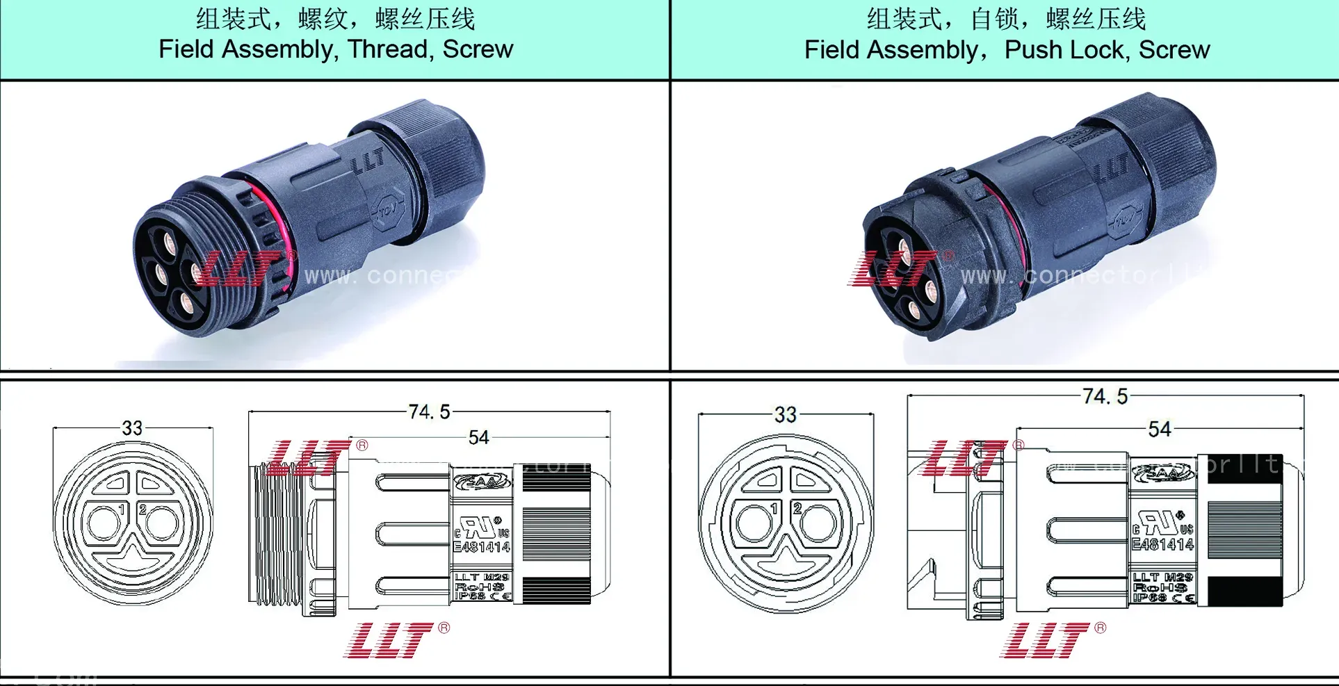 M16 Flanged Female Pin