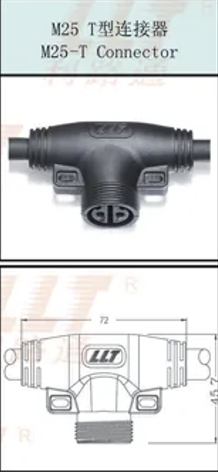 T-Type Large Injection Connector High-Efficiency Photovoltaic Branch Interconnection