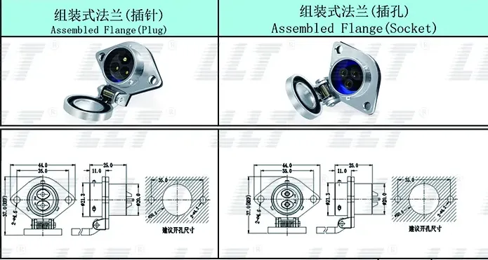 M16 Flanged Female Pin